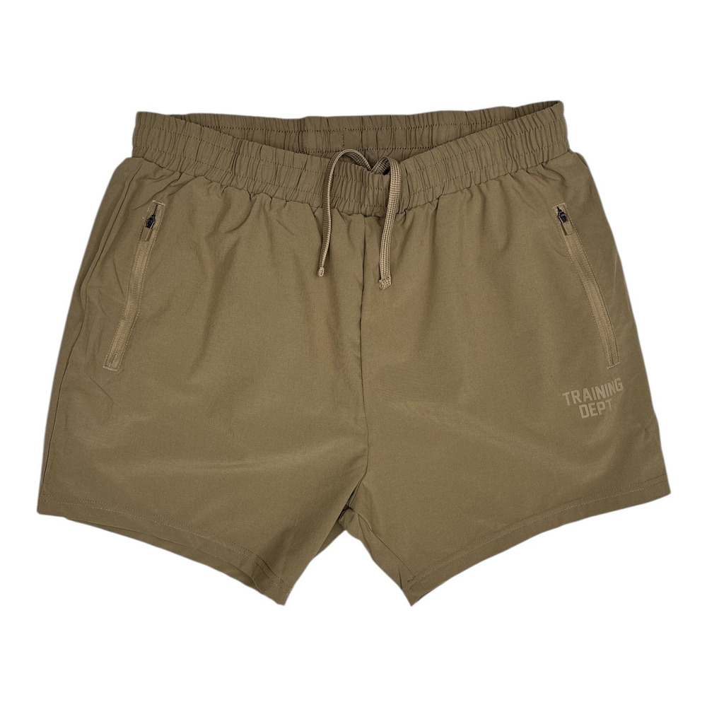 Boohoo Man Athletic Shorts Size XL Active Brown Drawstring Waist